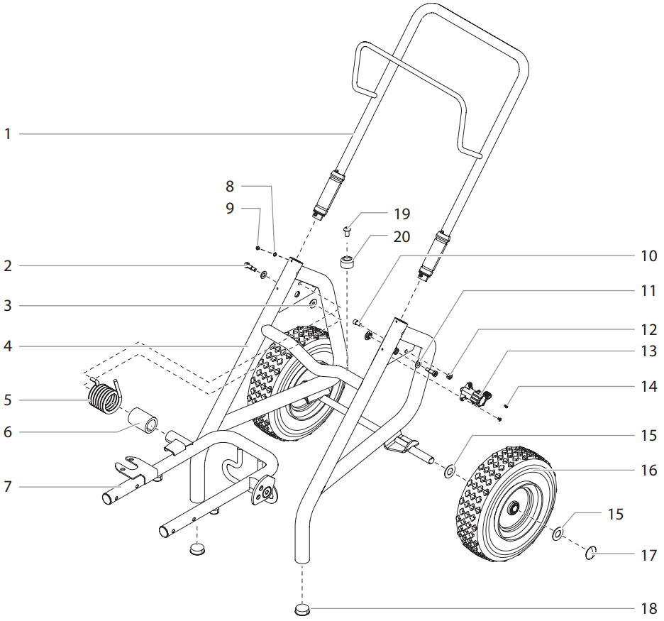 Impact 1140 Upright Cart Assembly(P/N 805-226A) Parts Impact 1140 Upright Cart Assembly(P/N 805-226A) Parts